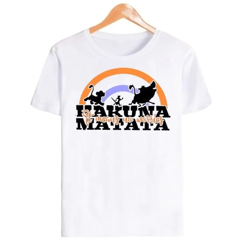 Cute Disney Cartoon Lion King Stampato Maglietta Da Donna Harajuku Anni '90 Ullzang Maglietta Femminile Maglietta Per Bambini Graphic Off White Tops