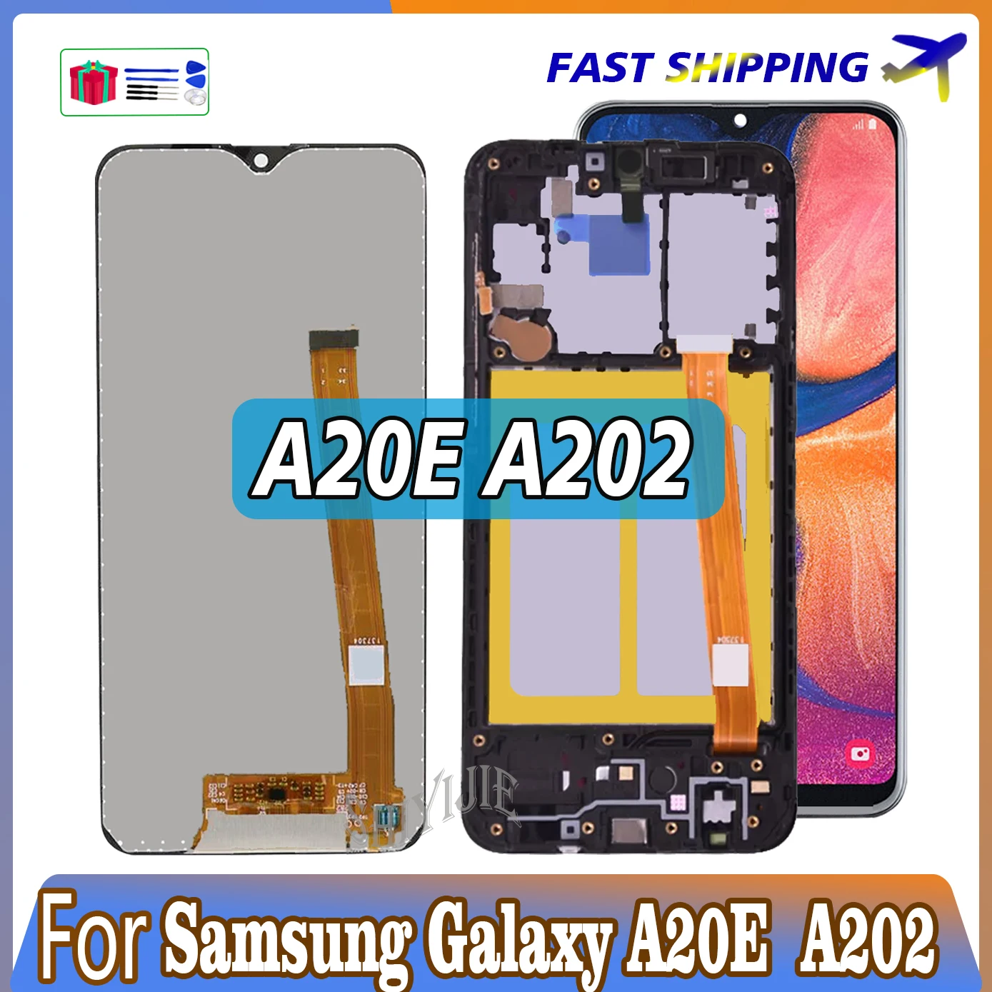 5.8 ''Lcd Per Samsung Galaxy A20E A202 Display Lcd Touch Screen A20E A202F A202Ds Lcd /Frame Digitizer Assembly Testato
