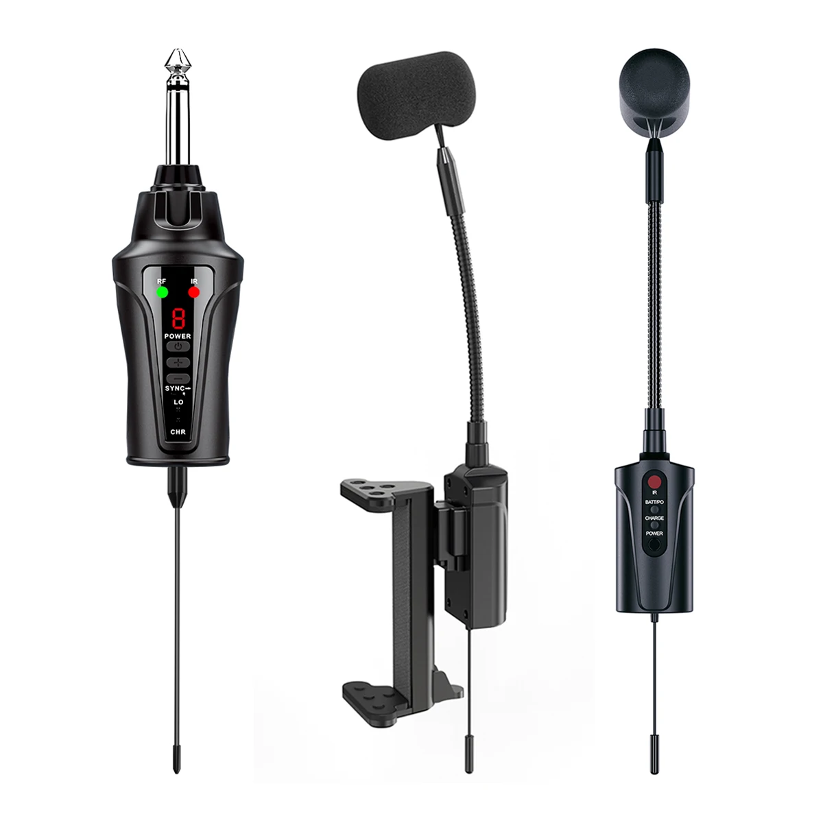 Wireless Acoustic Guitar Microphone System UHF Condenser for Guitarist Playing Studio Recording Stage Performance Acemic JT-5