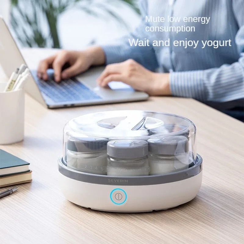 7-in-1 Yogurt Maker with 7 Glass Jars Separated Inner Constant Temperature Portability for Homemade Yogurt and Sweet Rice Wine