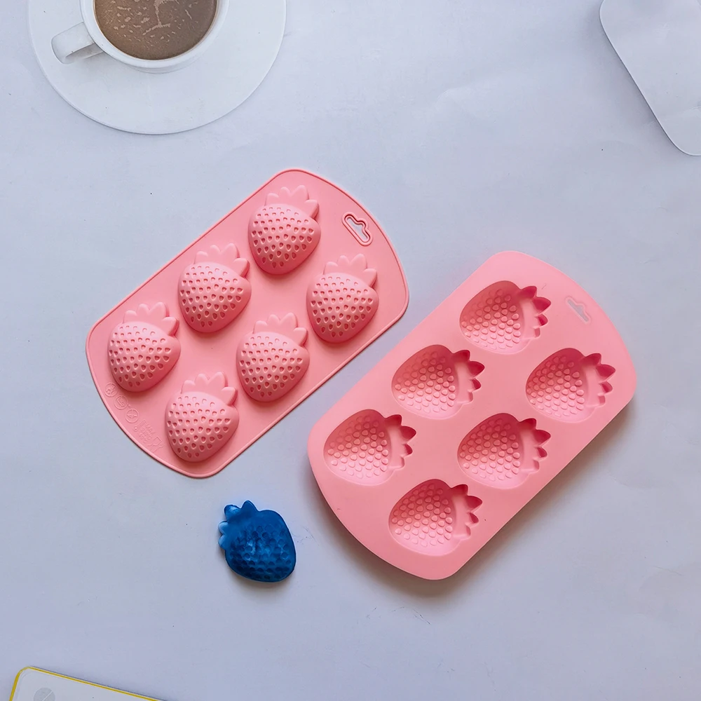 

Strawberry chocolate silicone mold DIY candy pudding dessert mold cake decoration plugin kitchen baking utensils