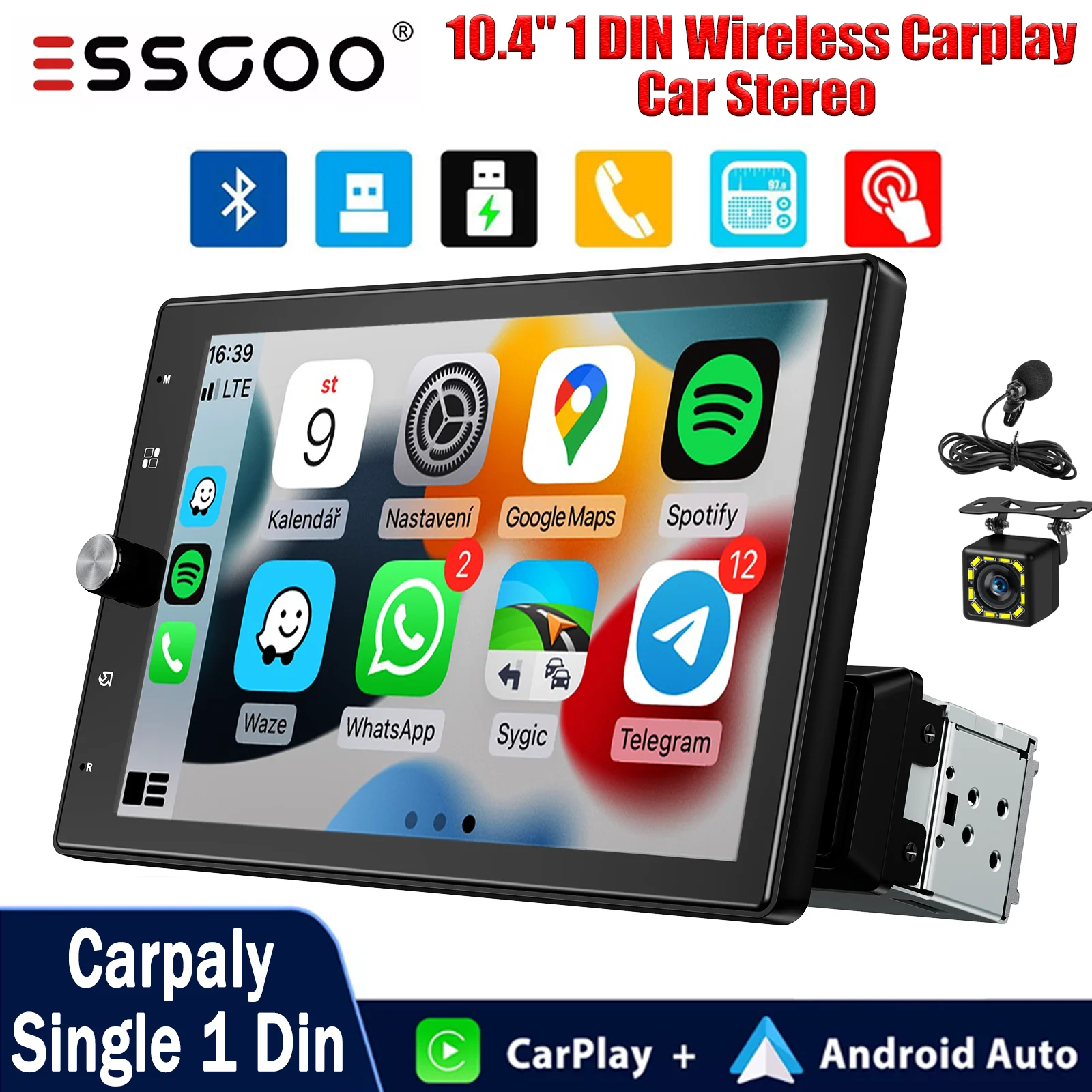 10.4" Rotatable CarPlay Stereo 1
