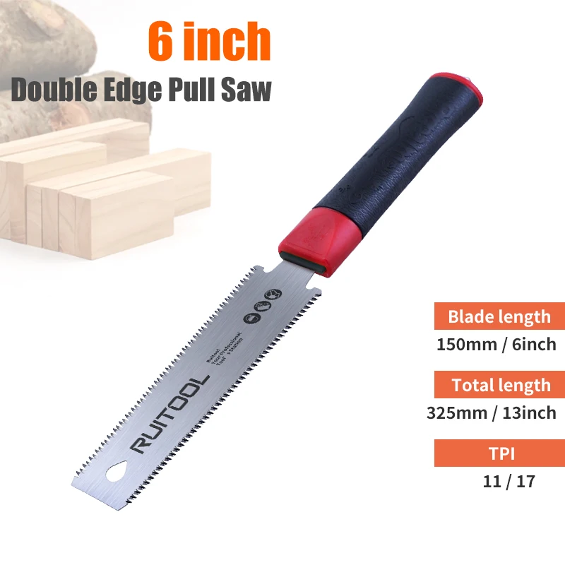 Description Picture 3 of item1PC Japanese Pull Saw 3-Edge Teeth Hand Saw SK5 Flexible Blade Non-Slip Handle Wood Saw Folding Saw for Woodworking Tools