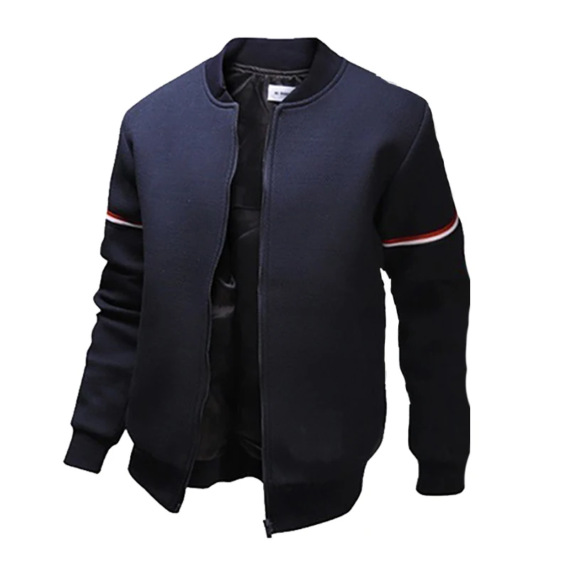 

Men's Casual Jacket Spring Autumn Solid Fashion Slim Bomber Jacket Men Overcoat New Arrival Baseball Jackets Top