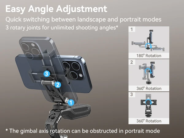SmallRig Metal Phone Support with Cold Shoe Mount Phone Support for DJI RS 3 /RS 3 Pro/ RS 3 Mini /RS 4Pro/RS 4 w Cold Shoe 4382