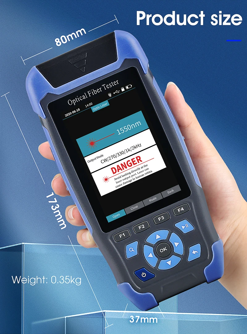 AUA900D/900A 60KM OTDR Fiber Optic Cable Tester Multi-functional Optical Time Do