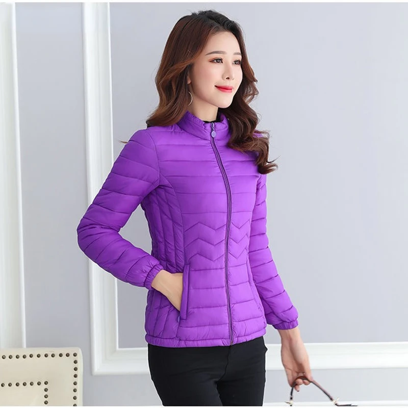 

New Winter Mom's Casual Oversized 5xl Ultra Light Down Cotton Short Jackets Women Slim Warm Bomber Coats Korean Classic Outwear