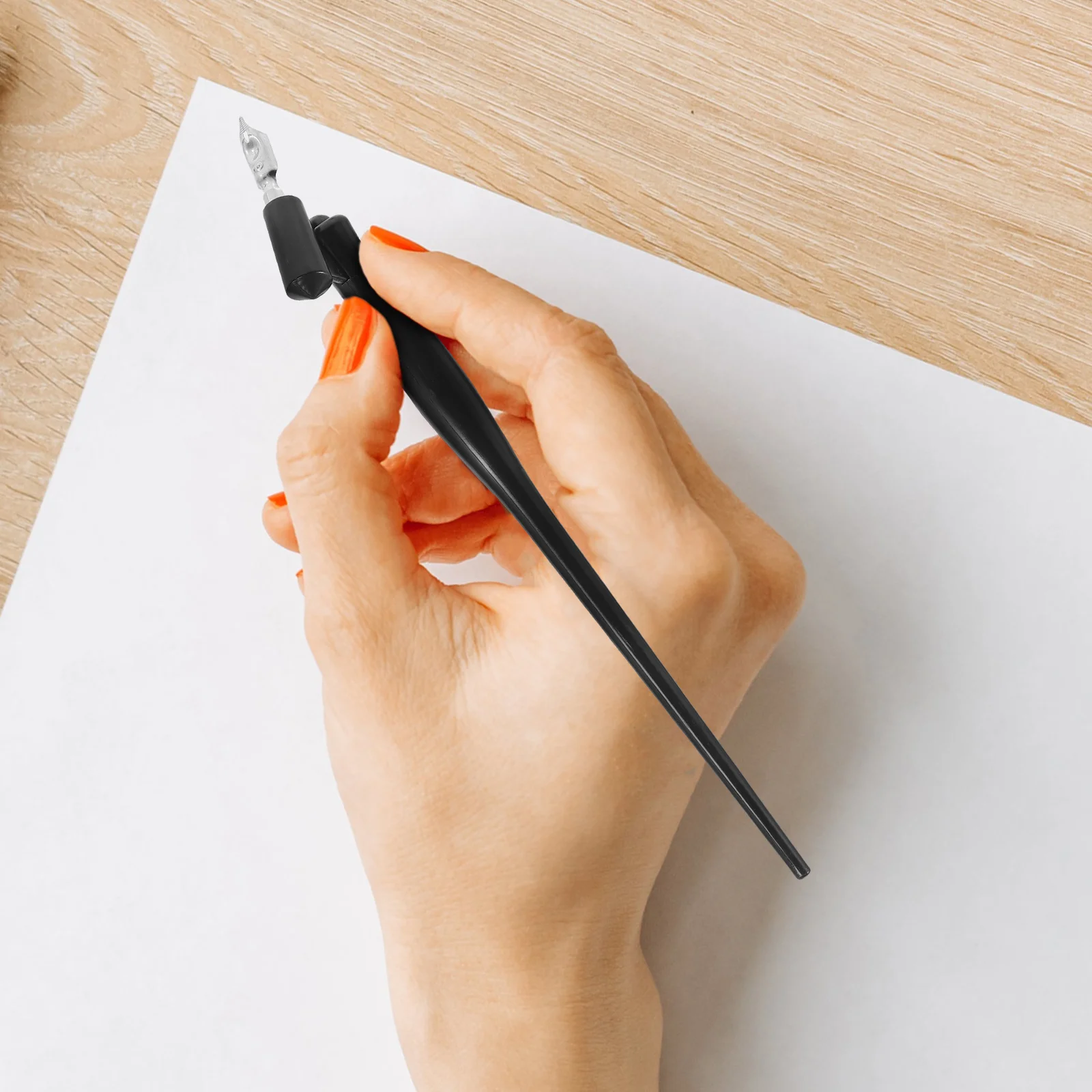 

Inclined Dip Pen Vintage Decor Retro Drawing Calligraphy Painting Manual Portable Unique Metal Pens