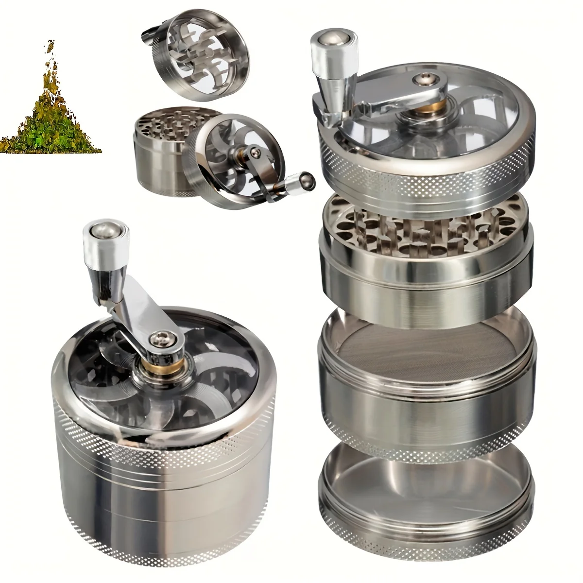 Newest 60MM 63MM Mushroom Pattern Grinder Metal Big Size 4 Layers DIY Tools  Spices Grinder Metal Crusher Lucky Tree Wholesale - AliExpress