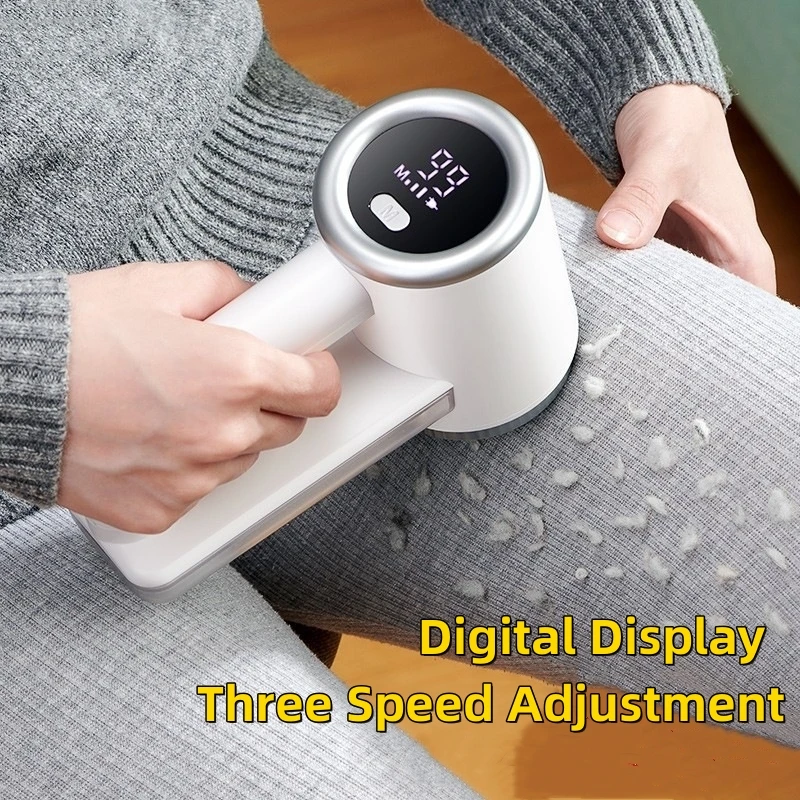 Description Picture 2 of itemRechargeable Fabric Clothes Shaver Pill Lint Remover 3 Speeds 2000mAh LED Display Fuzz Remover for Sweater Couch Bedding Sheets