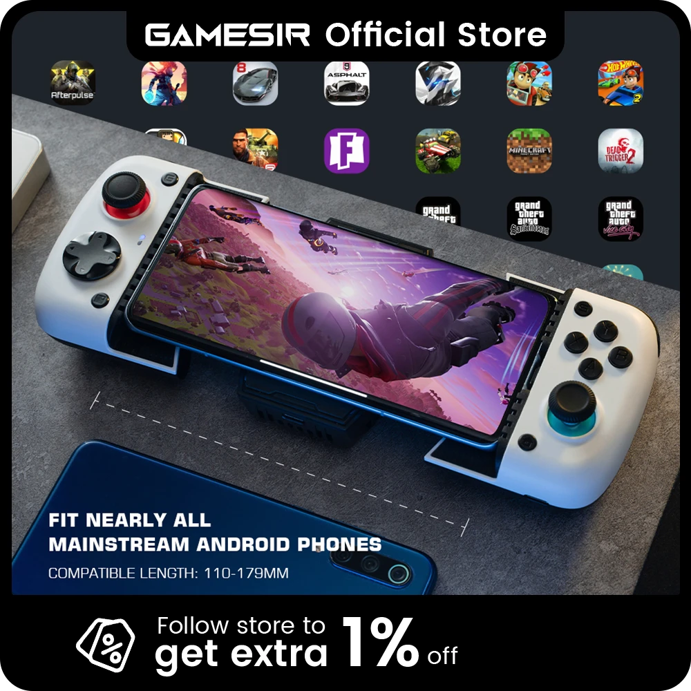 GameSir X3 Mobile Phone Gamepad with Cooling Fan for Cloud Gaming