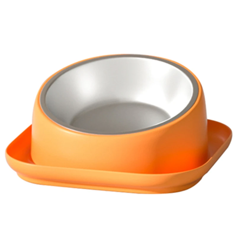 

2PCS Slanted Bowl for Dogs and Cats, Tilted Angle Bulldog Bowl Dog Feeder, Non-Skid & Non-Spill, Easier to Reach Food