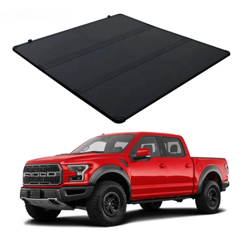 

Truck Accessories Hard Tri-Fold Tonneau Cover Pickup Truck Bed Covers Fit For Ford F150 5.5FT