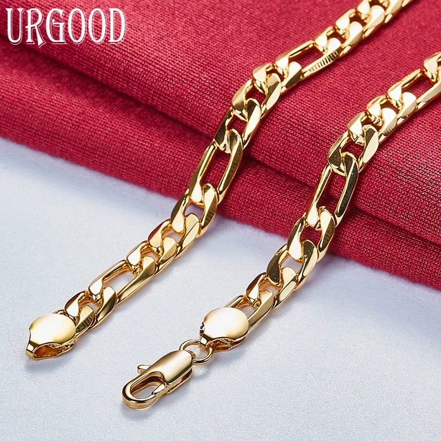 Collana Vintage A Catena Con Corda In Oro Giallo Massiccio 14k - 20 Pollici - Gioielleria Di Alta Qualità - Vero Oro Genuino - Italia - Foto 7