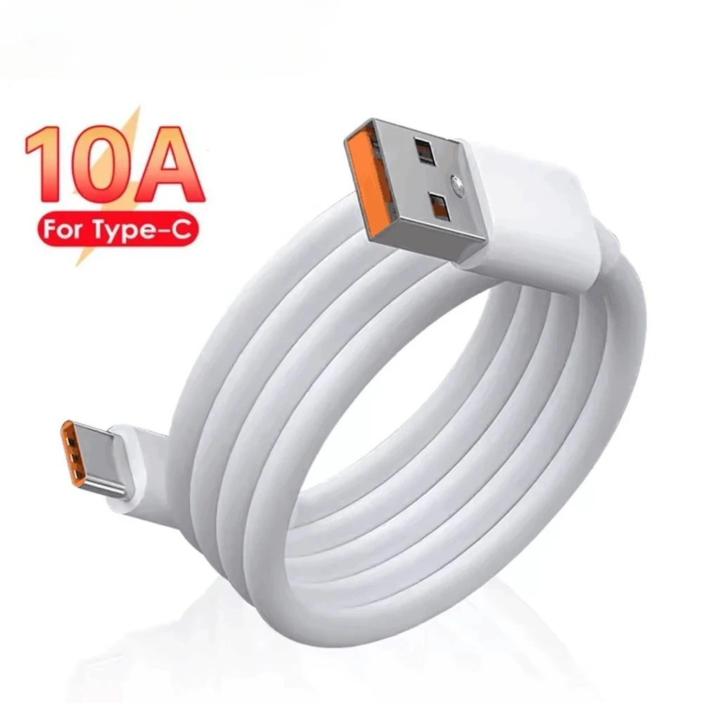 10A 120W Type C Cable Fast Charging Phone Charger Data Cord For Huawei Mate 40 50 Honor Samsung Xiaomi USB C Quick Charge Cable