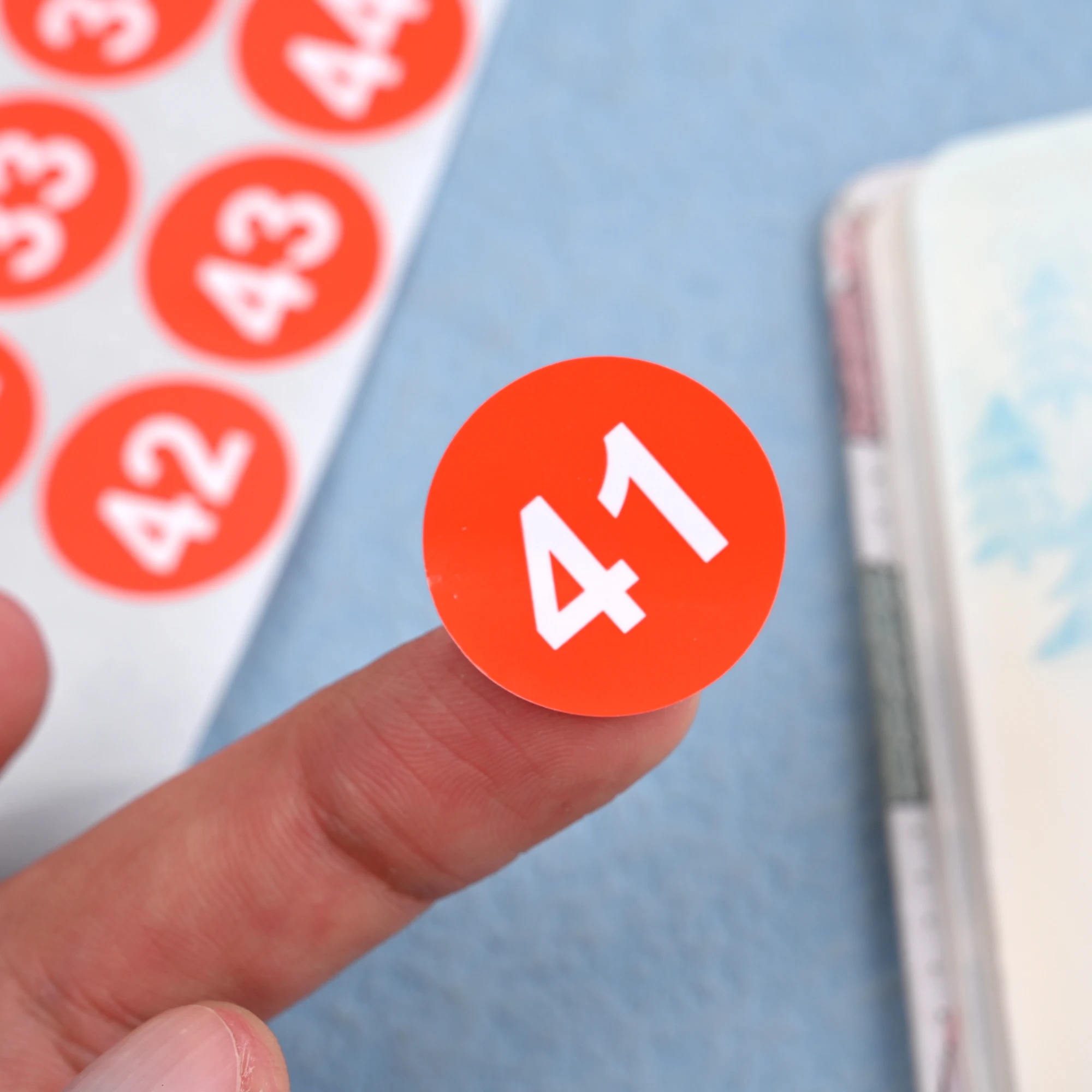 Number Stickers Self-Adhesive 1 To 50 for Inventory Storage Classification
