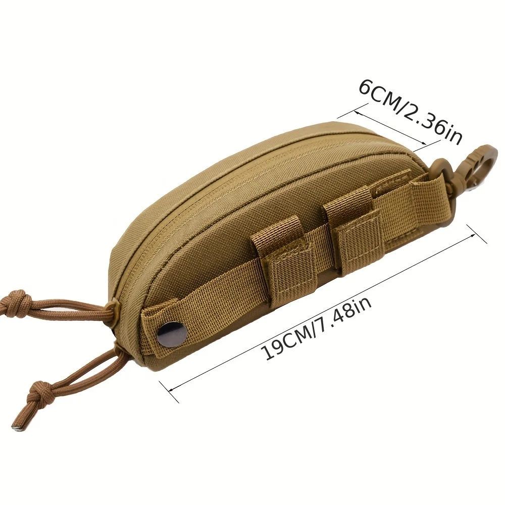Tactical Molle Pouch Hard Case Glasses Pouch Outdoor Portable Eyewear Protector Shockproof Dustproof Glasses Case