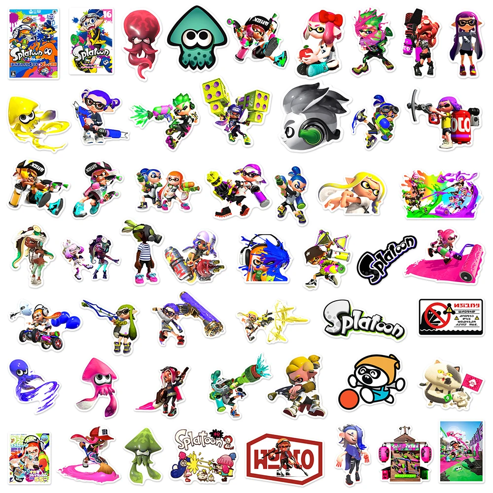 10/30/50 Stuks Cool Splatoon Spel Anime Stickers Diy Telefoon Motorfiets Laptop Koffer Cool Mode Graffiti Sticker Kid Speelgoed Cadeau