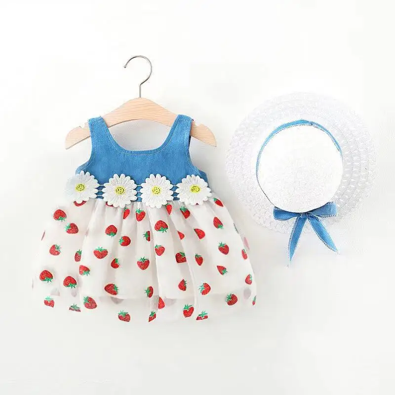 Summer Outfits Toddler Dresses Newborn Baby Girl Clothes Daisy Flowers