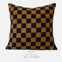 Housse de coussin de luxe légère, taie d'oreiller lombaire avec bordure noire, pour maison, hôtel, lit, salon, vacances françaises du sud 6