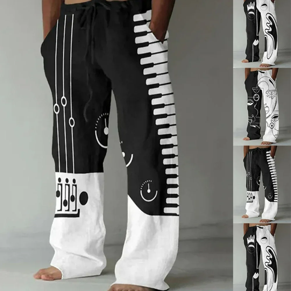 

2023 New Street Casual Summer Loose Pants Men's Fashionable Breathable Hip-hop Pants Straight Wide Leg Pants Men's Loose Pants