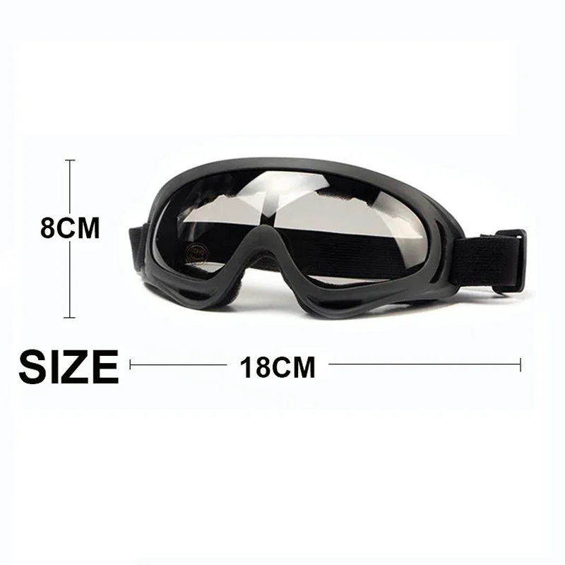 1Pc Winter Adults Windproof Skiing Glasses Goggles Outdoor Sports CS Glasses Ski Goggles UV400 Dustproof Moto Cycling Sunglasses