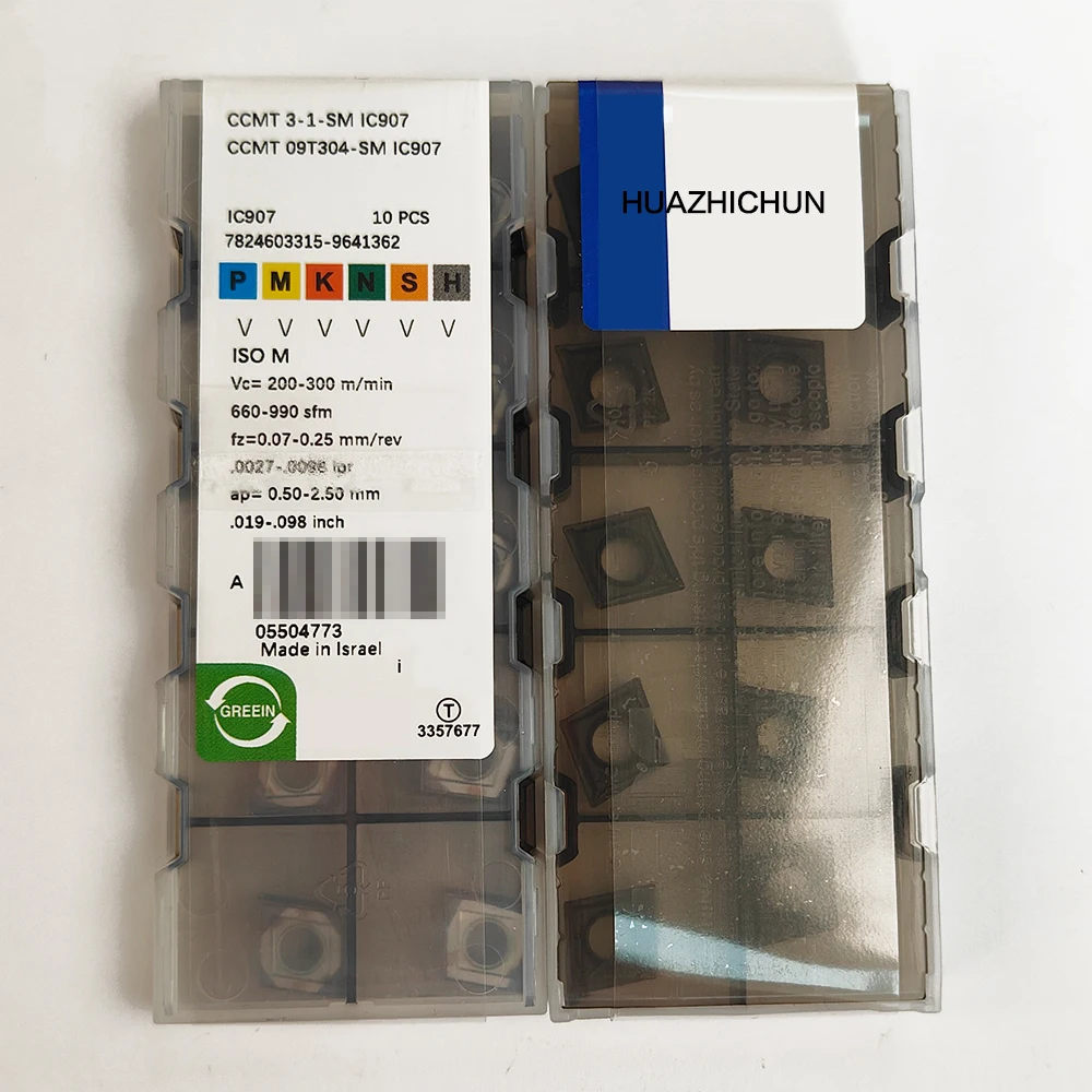 

Фрезерные Вставки HUAZHICHUN CCMT 09T304-SM IC907, токарные инструменты
