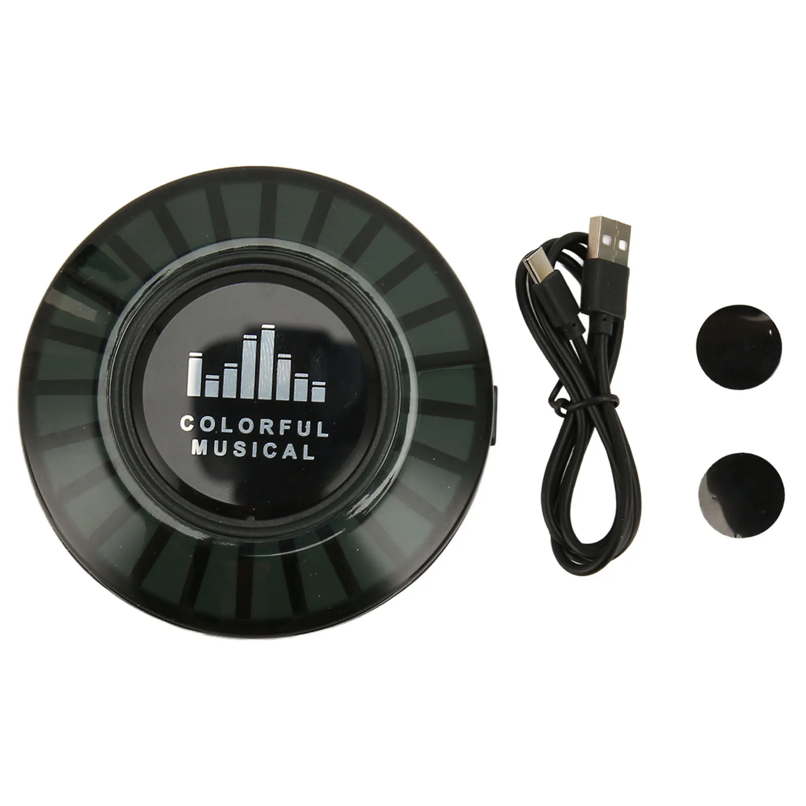 Kabelloser Bluetooth 5.0-Lautsprecher, Knochenleitungslautsprecher, Schwarz, USB wiederaufladbar, einfache Kopplung, 400 mAh, RGB-Rhythmuslichter für Reisen