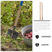 2 Pcs Solid Wood Handle Garden Accessories Replacement Hammer Tool Handles Hoe Grip Staff Deburring 2