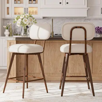 Mid-Century Swivel Bar Stools 1