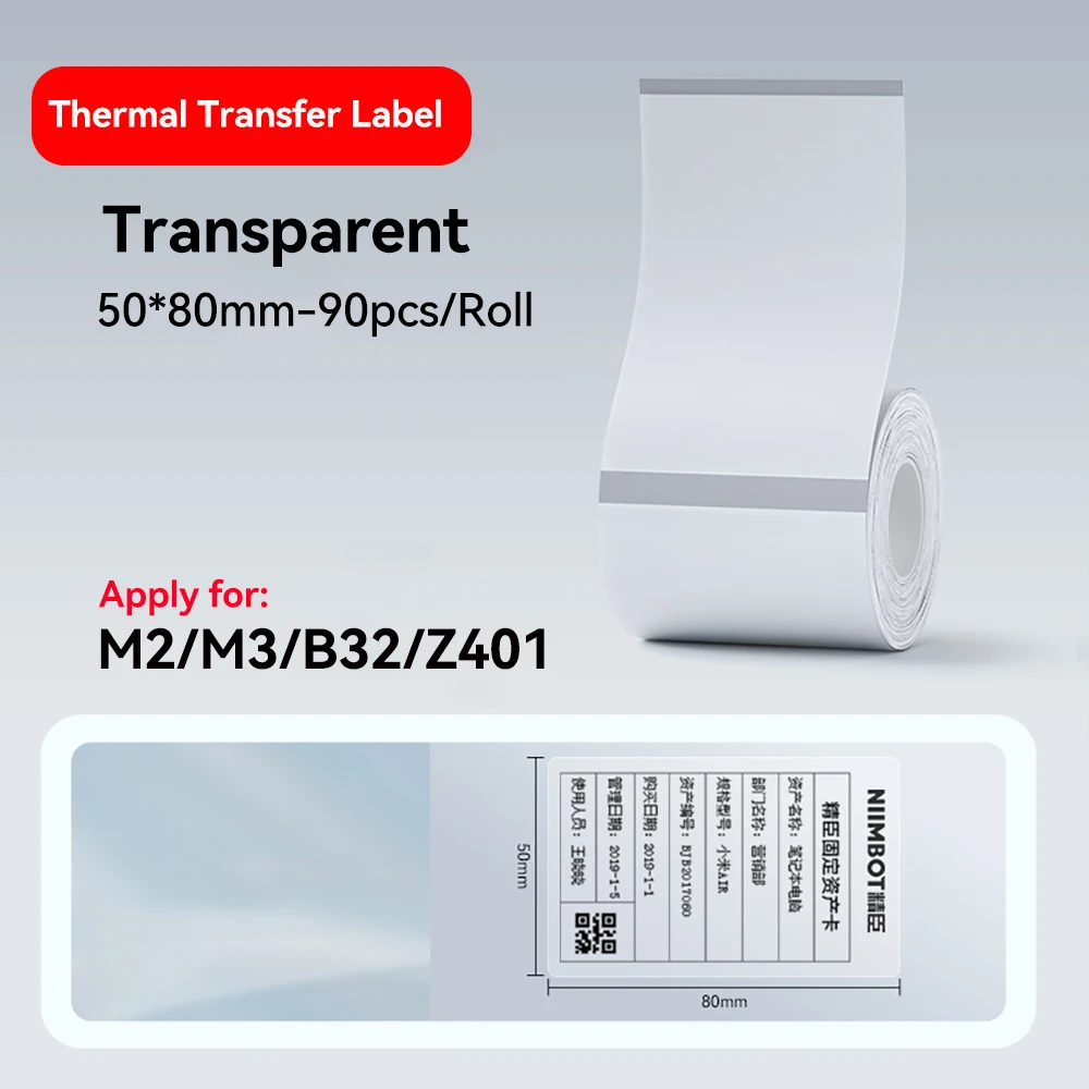 Durable Thermal Transfer Labels for Home and Office Use, 20-50mm Width