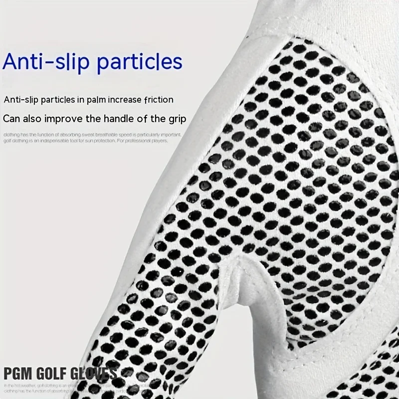 PGM Professional Golf Gloves Microfiber Cloth Fabric Breathable Non-Slip Gloves Club Swing Putting Training Gloves 5