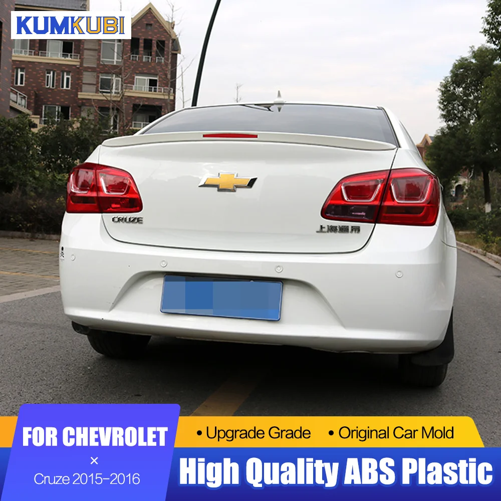 

Use For Chevrolet Cruze 2015 2016 Year Duck With Led Light Spoiler ABS Plastic Rear Trunk Wing Car Body Kit Accessories
