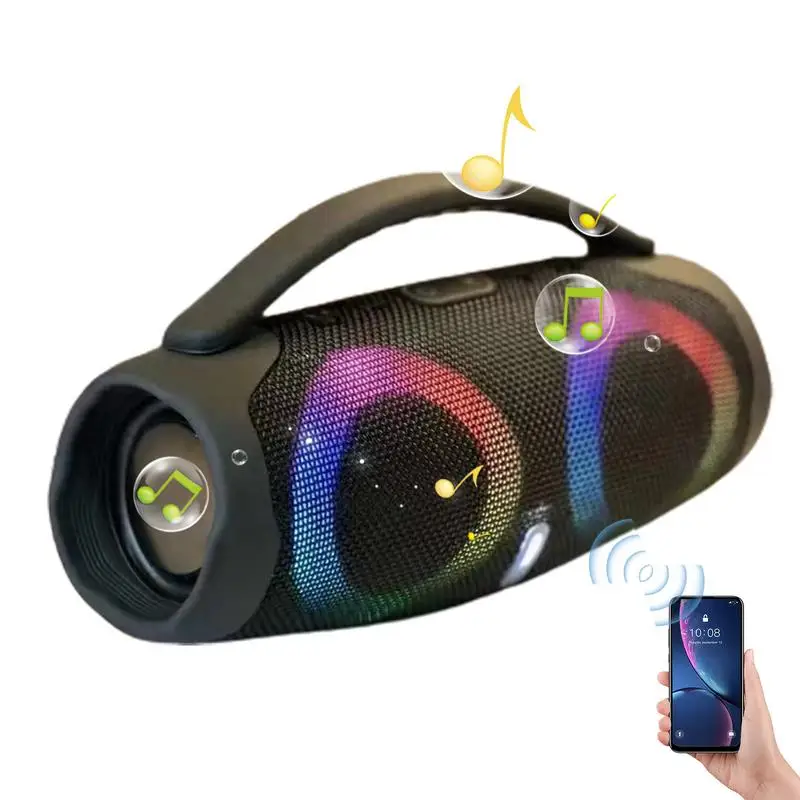 

Уличные водонепроницаемые колонки, 1200 мАч, глубокие басы, бумбокс, BT колонки, уличные колонки с сабвуфером, ручка, Цветной RGB громкий звук