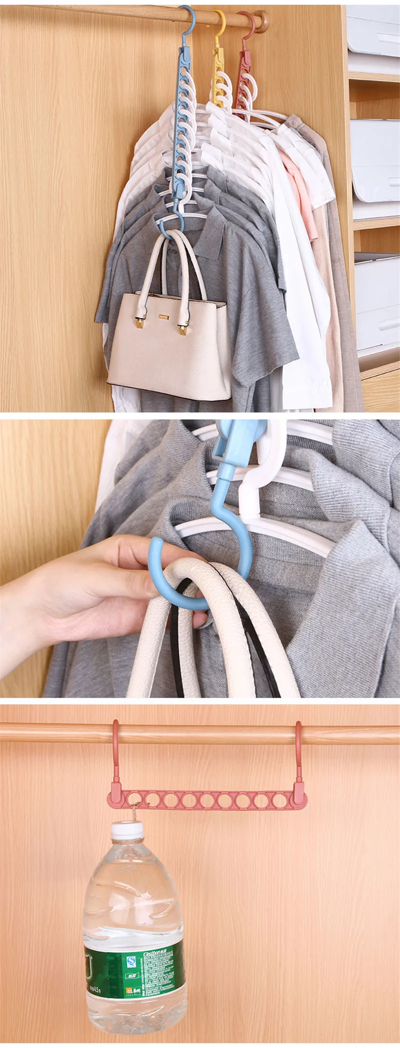 1/2pcs Magic Multi-port Support hangers for Clothes Drying Rack Multifunction Plastic Clothes rack drying hanger Storage Hangers