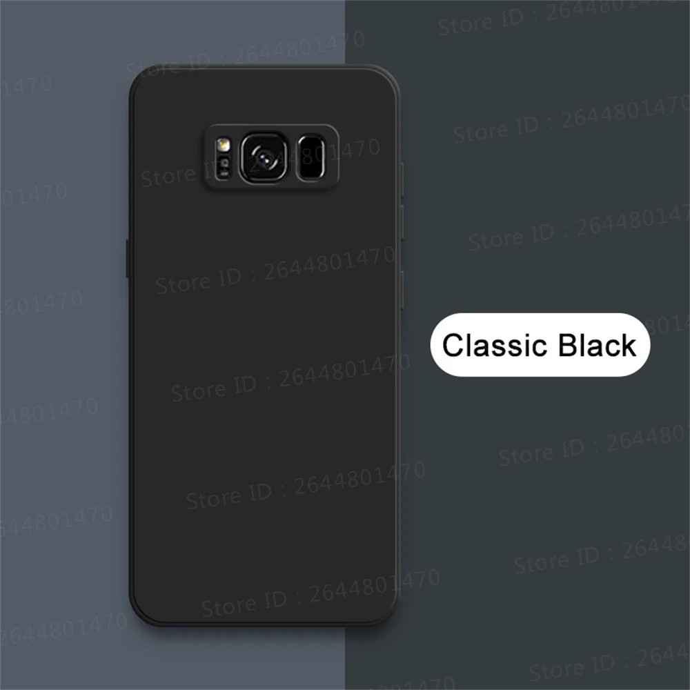 Square Liquid Silicone Shockproof Phone Case with Soft Camera Protection, Back Cover