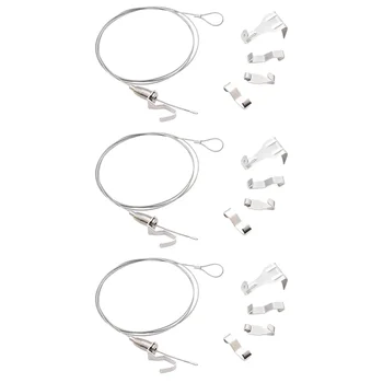 ระบบแสดงงานศิลปะ รางกระจกแบบปรับได้ นิทรรศการศิลปะ ระบบแขวนรูปภาพแบบปรับได้ ระบบแขวนลวดสำหรับโคมไฟ 1