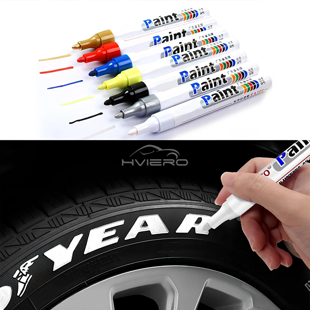 Car Scratch Remover Pen Car Paint Pen For Car Wheel Tire Oily Painting Auto Rubber Tyres Polishes Metal Graffiti Touch Scratch