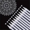 White gel pens,0.5mm fine tip gel ink pens for black paper drawing, sketching, illustration,adult coloring,journaling,set of 10 1