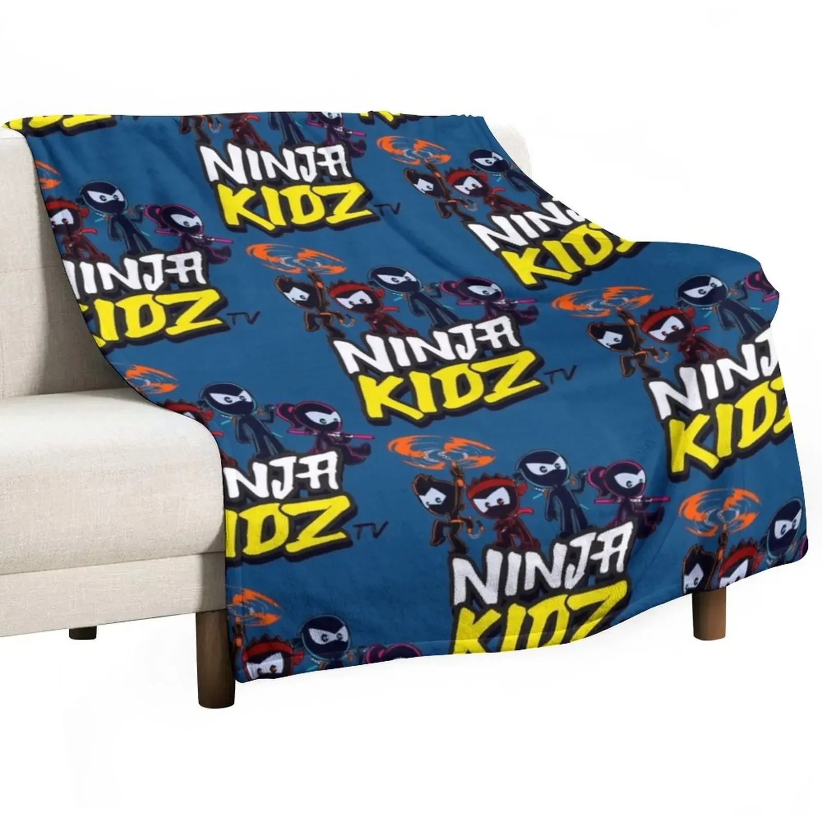 

Ninja Kidz, Cartoon Ninjaz Throw Blanket cosplay anime Luxury Designers Custom Blankets