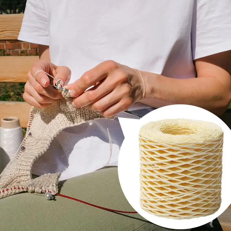 Raffia For Crafts Natural Raffia Yarn For Wrapping Knit Wire Natural Color Matte Texture Raffia Paper Ribbons For Hat DIY 4