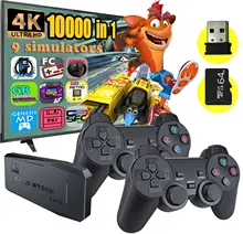64G Game Stick Lite 4K Built-In 10000 Game Retro Game Console For PS1 GBA Wireless Controller for Gba KID Xmas Gift Dropshipping
