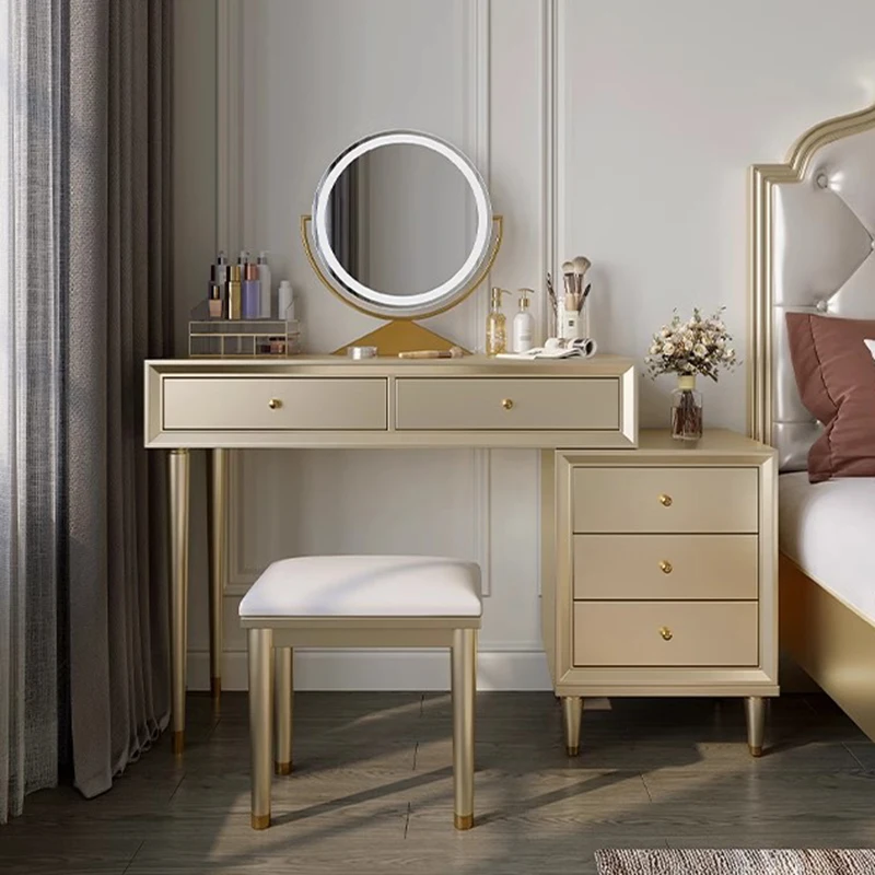 Mobile Organizer Console Table Make Up Set Moderno Specchio Vanity Chair Cabinet Corner Mesa De Maquillaje Mobili Per Camera Da Letto