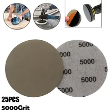 

25Pcs 3'' 5000grit Sand Paper 996 Wet Or Dry Waterproof Hook & Loop Sandpaper Sanding Disc Mirror Stone Polishing Abrasive Tool