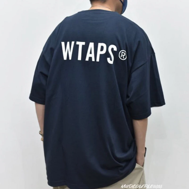 

Back Big Print Logo WTAPS T-Shirt Men Women Chest Embroidered Small Label wtaps Short Sleeve