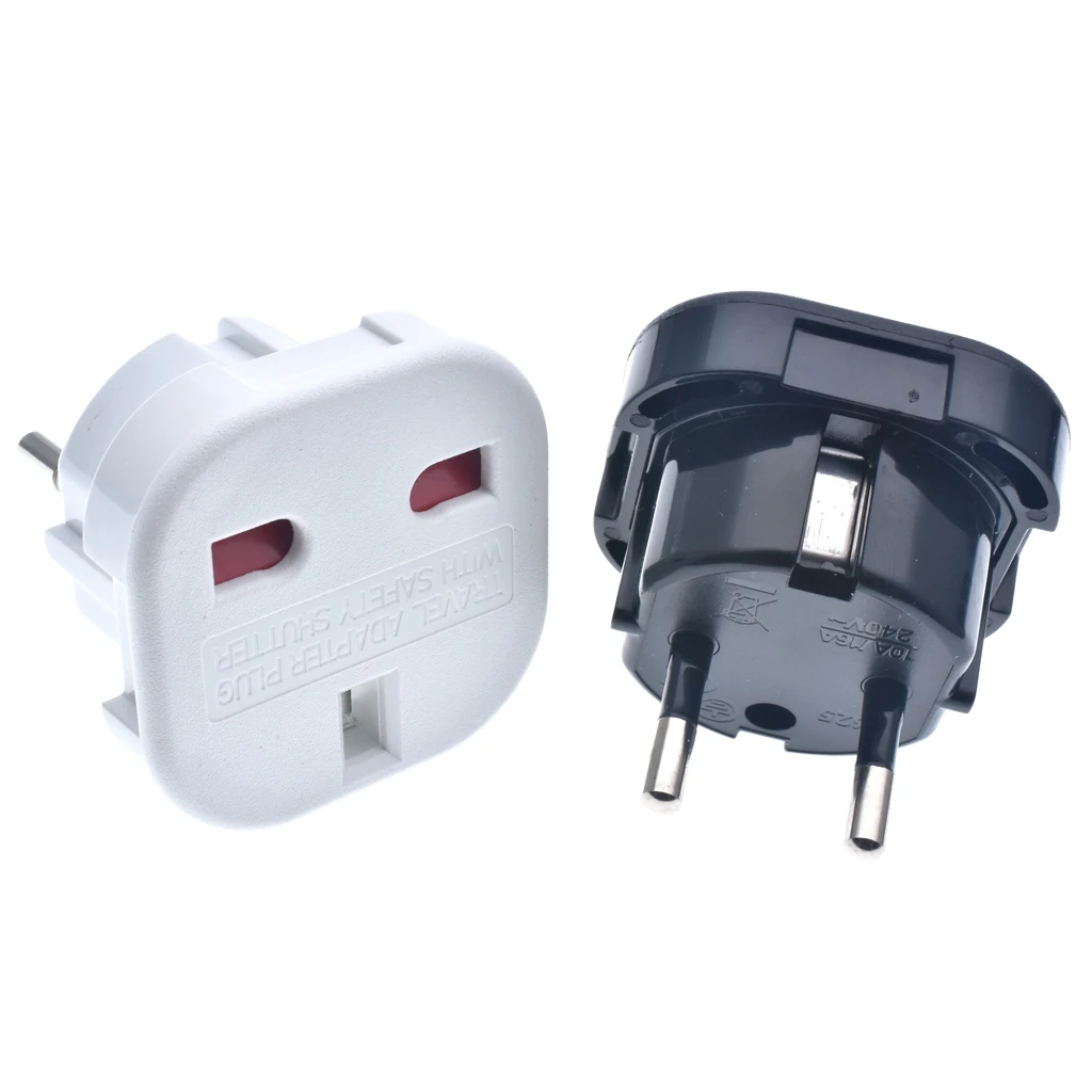UK to EU Plug Converter 10A/16A 240V AC Power Adapter Charger Euro Travel Adapter EU Plug Adapter British Scoket Outlet