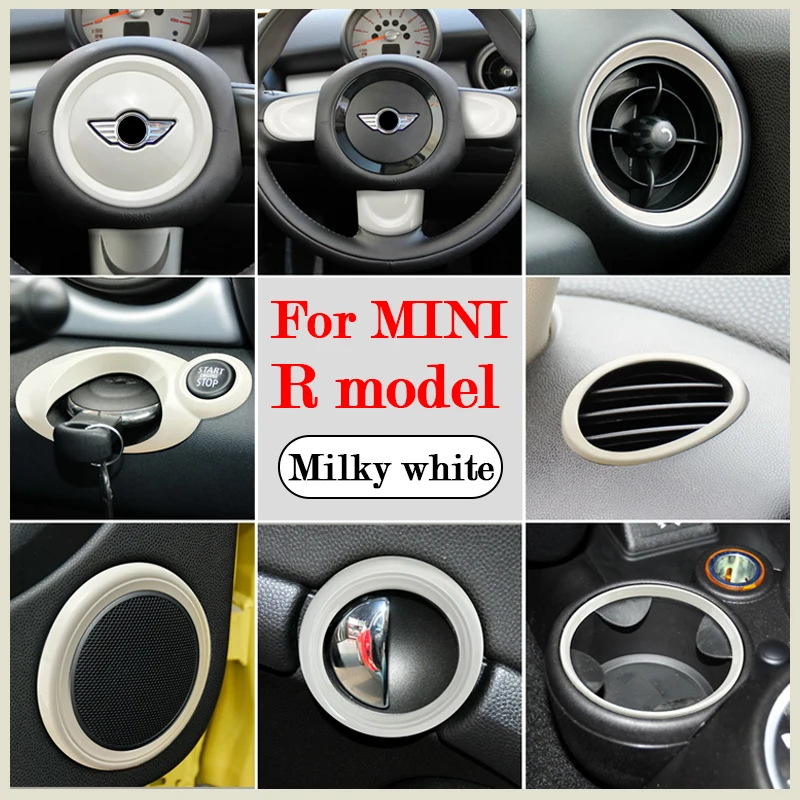 Car Interior Decoration Protective Cover Plastic White Sticker For BMW ...