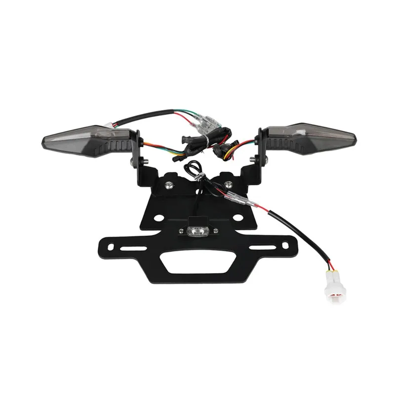 GSX-8S/R 2023-2025 모델 액세서리용 통합 방향 지시등이 있는 오토바이 번호판 홀더