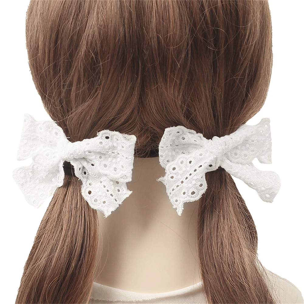 Babyclip Bowknot Hairpin Girls Long Tassels Lace Hairband Children Cotton Band Colorful Hair Accessories For Women Headwear