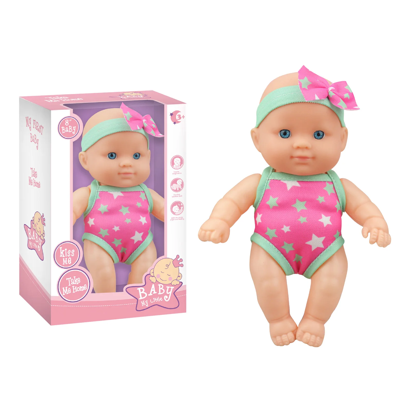 60 X 60cm Joyful Childhood At The Beach Pool Kids' Articulated Joints Swimming Dolls With Easily Detachable Swimsuits